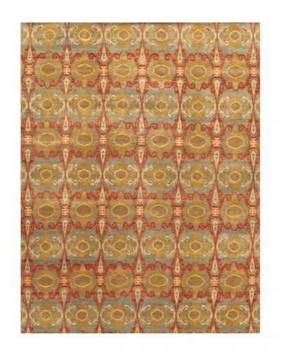 Pasargad Home Ikat Hand-knotted Rug In Brown