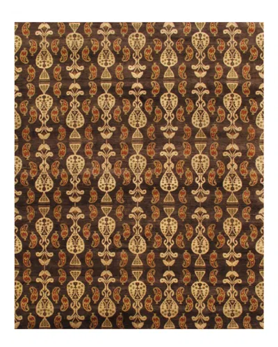 Pasargad Home Ikat Hand-knotted Rug In Brown