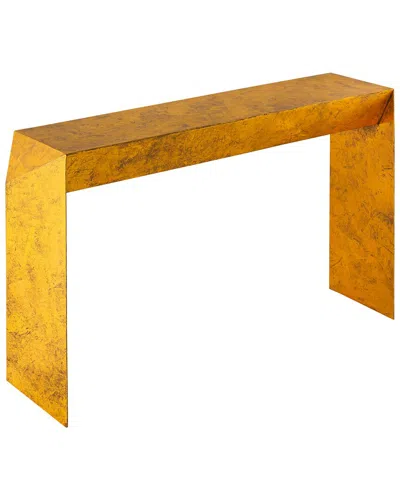 Pasargad Home Katya Gold Foil Iron Console Table