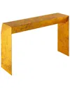 Pasargad Home Katya Gold Foil Iron Console Table In Gold