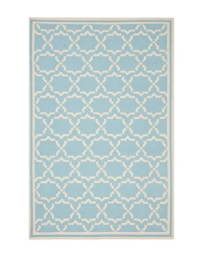 Pasargad Home Kilim Hand-woven Rug In Blue