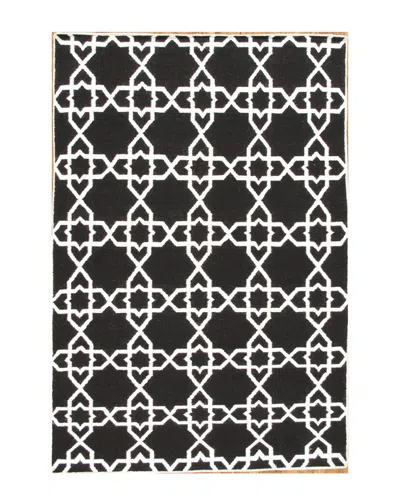 Pasargad Home Kilim Hand-woven Rug In Black