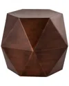 Pasargad Home Lexi Design Diamond Shape Iron Side Table In Brown