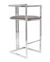 Pasargad Home Luxe Collection Bar Stool In Grey
