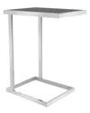 Pasargad Home Luxe Collection End Table In Silver
