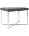 Pasargad Home Luxe Collection Stool In Gray