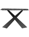 Pasargad Home Luxe Marble Console Table In Black