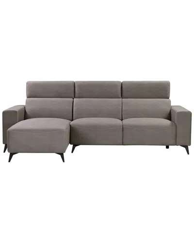 Pasargad Home Modern Left Bari Sectional Sofa In Brown