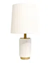 Pasargad Home Modern Marble Pillar Leon Table Lamp In White