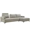 Pasargad Home Modern Right Beige Sectional Lucca Sectional Sofa In Beige