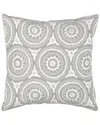 Pasargad Home Naples Embroidered Pillow In Gray