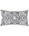 Pasargad Home Naples Embroidered Pillow In Navy
