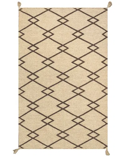 Pasargad Home Navajo Hand-woven Wool Rug In Mocha
