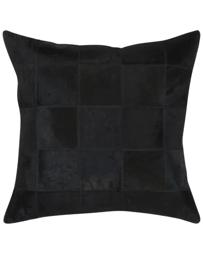 Pasargad Home Safari Cowhide Pillow In Black