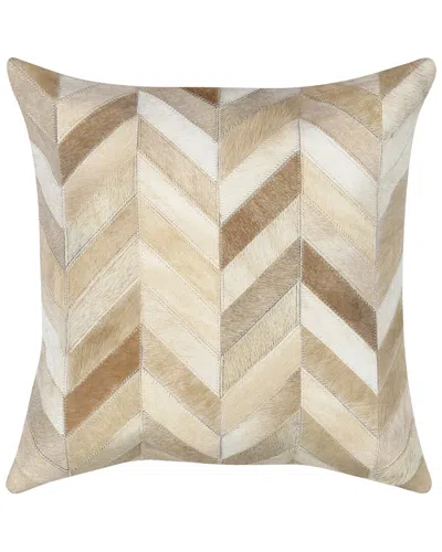 Pasargad Home Safari Cowhide Pillow In Brown