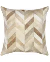 Pasargad Home Safari Cowhide Pillow In Brown