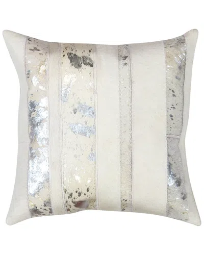 Pasargad Home Safari Cowhide Pillow In Neutral