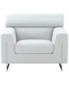 Pasargad Home Serena Modern Silver Lounge Chair In Silver