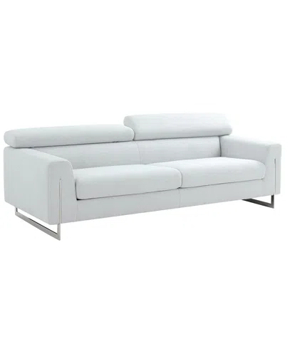 Pasargad Home Serena Modern Silver Sofa In White