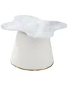 Pasargad Home Simona Marble Top Side Table In White