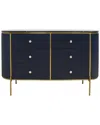 Pasargad Home Theodore Marble Top Sideboard In Blue