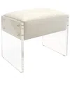 Pasargad Home Tribecca Collection Stool In White