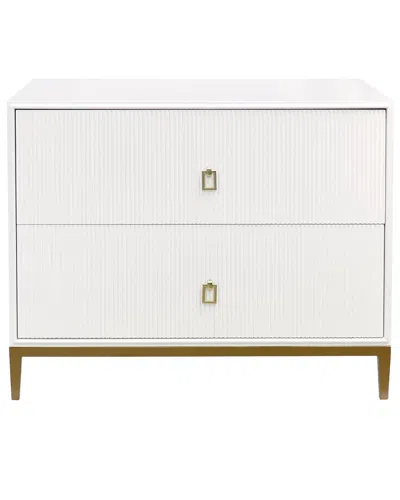 Pasargad Home Victoria Ivory Nightstand In White