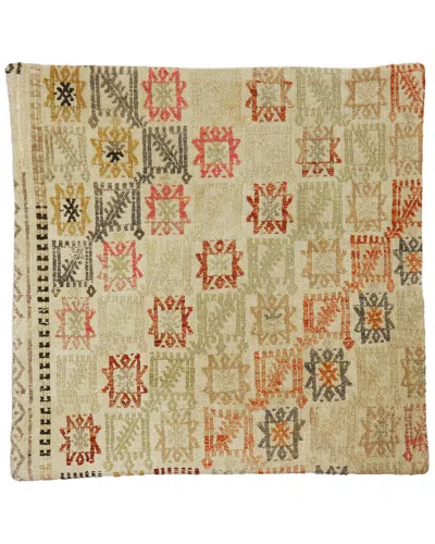 PASARGAD HOME PASARGAD HOME VINTAGE TURKISH KILIM WOOL PILLOW CASE