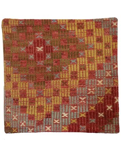 Pasargad Home Vintage Turkish Kilim Wool Pillow Case In Multi