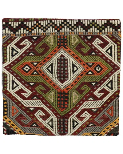 Pasargad Home Vintage Turkish Kilim Wool Pillow Case In Multi