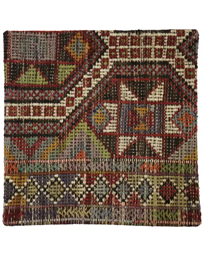 Pasargad Home Vintage Turkish Kilim Wool Pillow Case In Multi