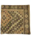 Pasargad Home Vintage Turkish Kilim Wool Pillow Case In Brown