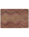 Pasargad Home Vintage Turkish Kilim Wool Pillow Case In Brown