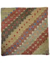 Pasargad Home Vintage Turkish Kilim Wool Pillow Case In Brown