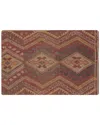 Pasargad Home Vintage Turkish Kilim Wool Pillow Case In Brown