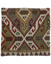 Pasargad Home Vintage Turkish Kilim Wool Pillow Case In Multi