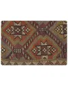 Pasargad Home Vintage Turkish Kilim Wool Pillow Case In Multi