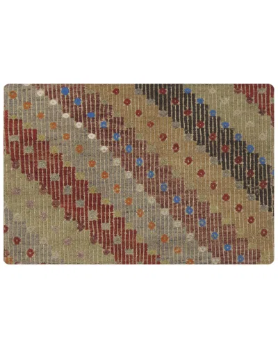 PASARGAD HOME PASARGAD HOME VINTAGE TURKISH KILIM WOOL PILLOW CASE