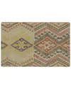 Pasargad Home Vintage Turkish Kilim Wool Pillow Case In Multi