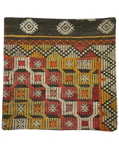 PASARGAD HOME PASARGAD HOME VINTAGE TURKISH KILIM WOOL PILLOW CASE
