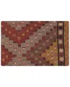 Pasargad Home Vintage Turkish Kilim Wool Pillow Case In Multi