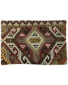 Pasargad Home Vintage Turkish Kilim Wool Pillow Case In Multi