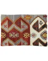 Pasargad Home Vintage Turkish Kilim Wool Pillow Case In Multi