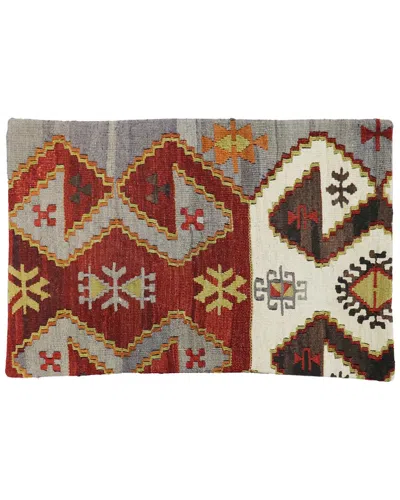 Pasargad Home Vintage Turkish Kilim Wool Pillow Case In Multi