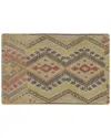 Pasargad Home Vintage Turkish Kilim Wool Pillow Case In Multi