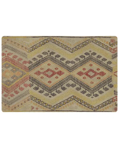 PASARGAD HOME PASARGAD HOME VINTAGE TURKISH KILIM WOOL PILLOW CASE