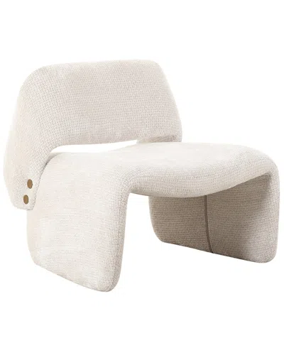 Pasargad Home Zarina Upholstered Modern Accent Chair In Neutral
