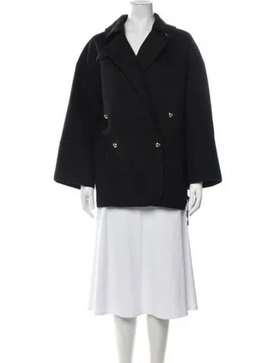 Pre-owned Pascal Millet Virgin Wool Coat In Black