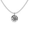 Pascal The Basketball Crooked Ball Diamond Pavé Necklace In Metallic