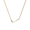 Pascal The Golf Club Necklace, White Diamond Pavé In Gold